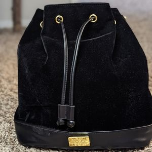 Carolina Herrera Bag | Good Girl Black Velvet Bucket Bag